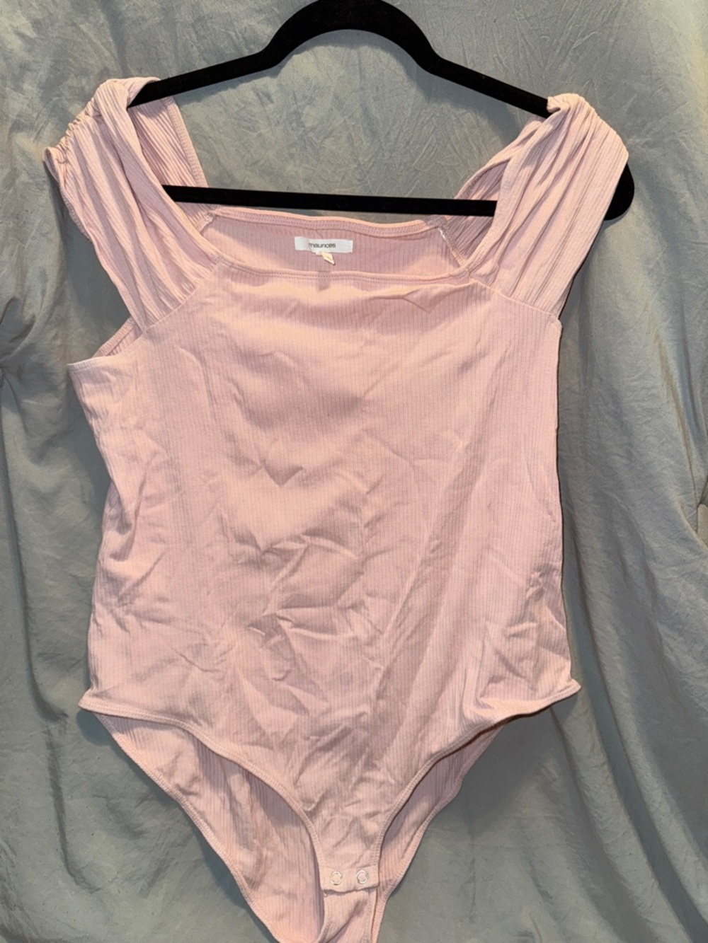 Maurice’s Everyday Ribbed Pink Bodysuit - Women Tops